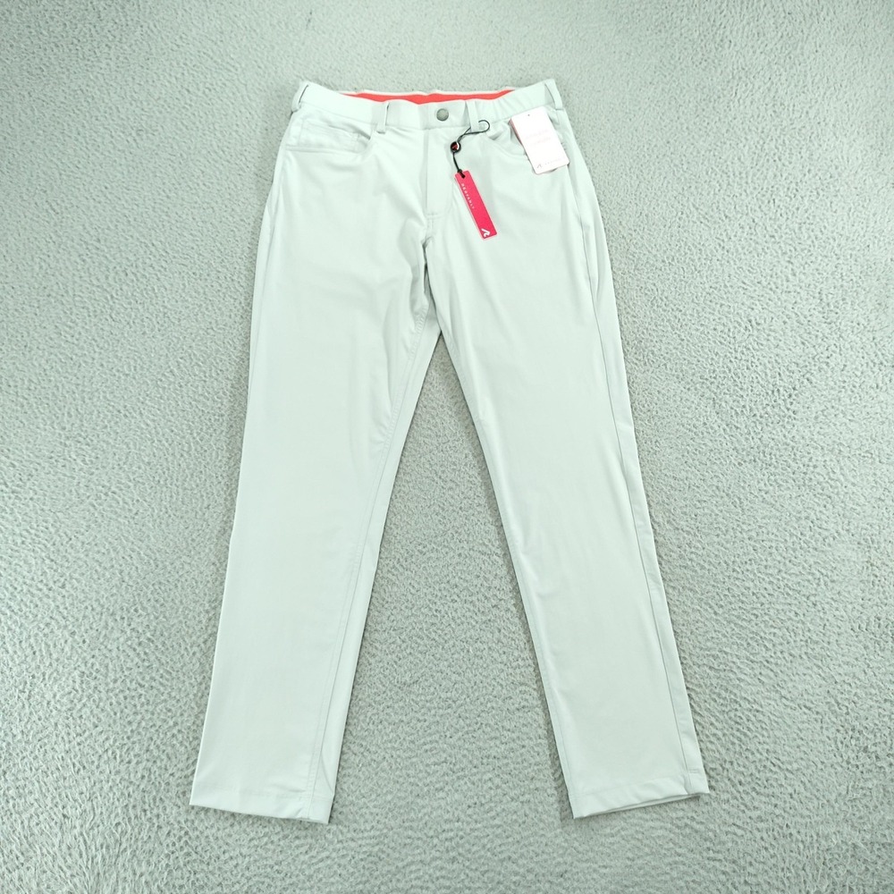 Redvanly Pants Mens Small Gray Kent Pull-On Trouser 30 GLYDINGnylon Golf Stretch